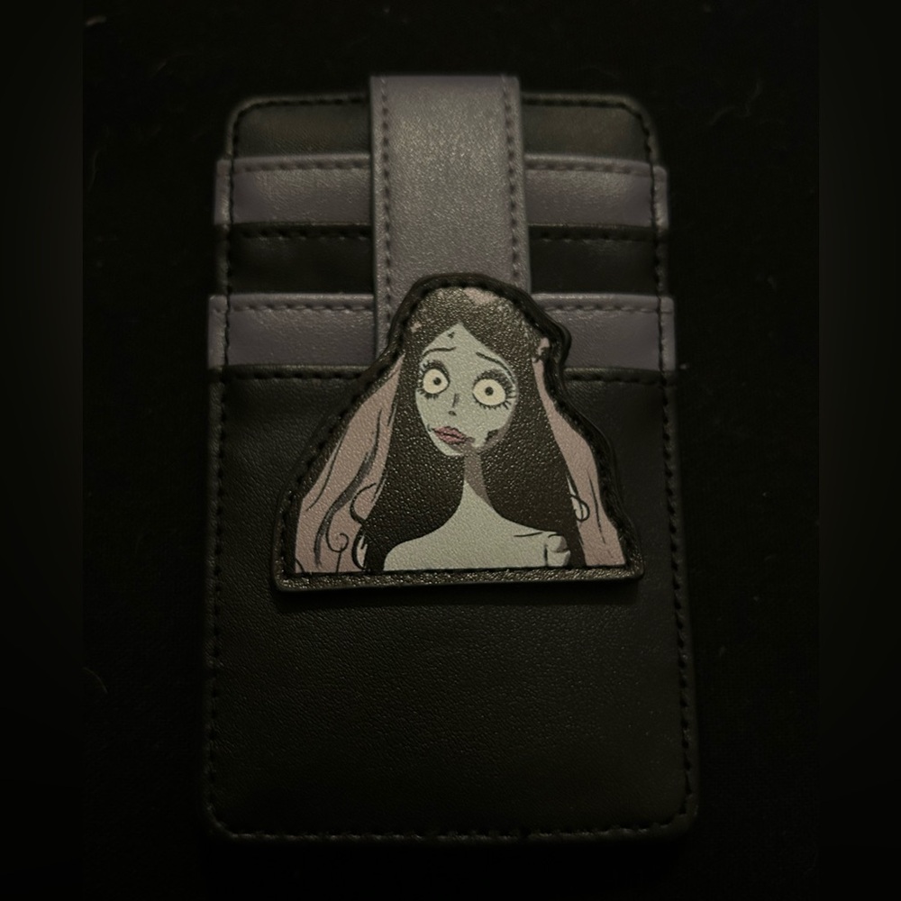 Corpse Bride Black and Gray Card Holder NWOT